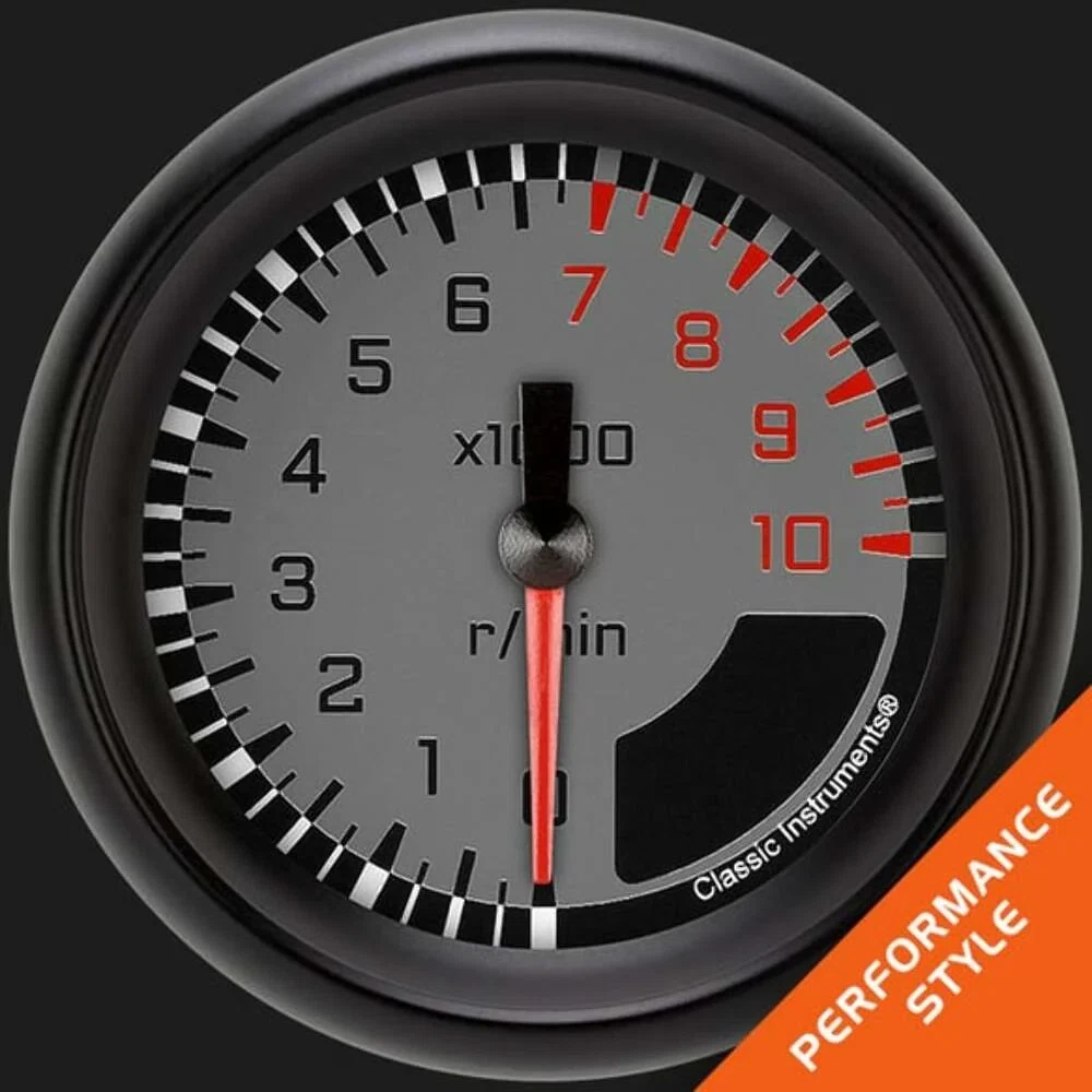 AutoCross Gray 2 5_8_ Tachometer AX383GBPF